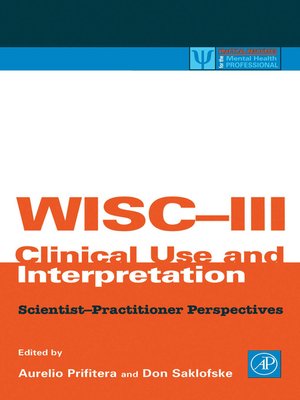 cover image of WISC-III Clinical Use and Interpretation